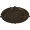 Ekena Millwork Attica Acanthus Leaf Medallion (Canopies up to 4 5/8"), 53 1/2"OD x 3 1/2"P, Stone Hearth Crackle CM53ATSHC - alternate 3